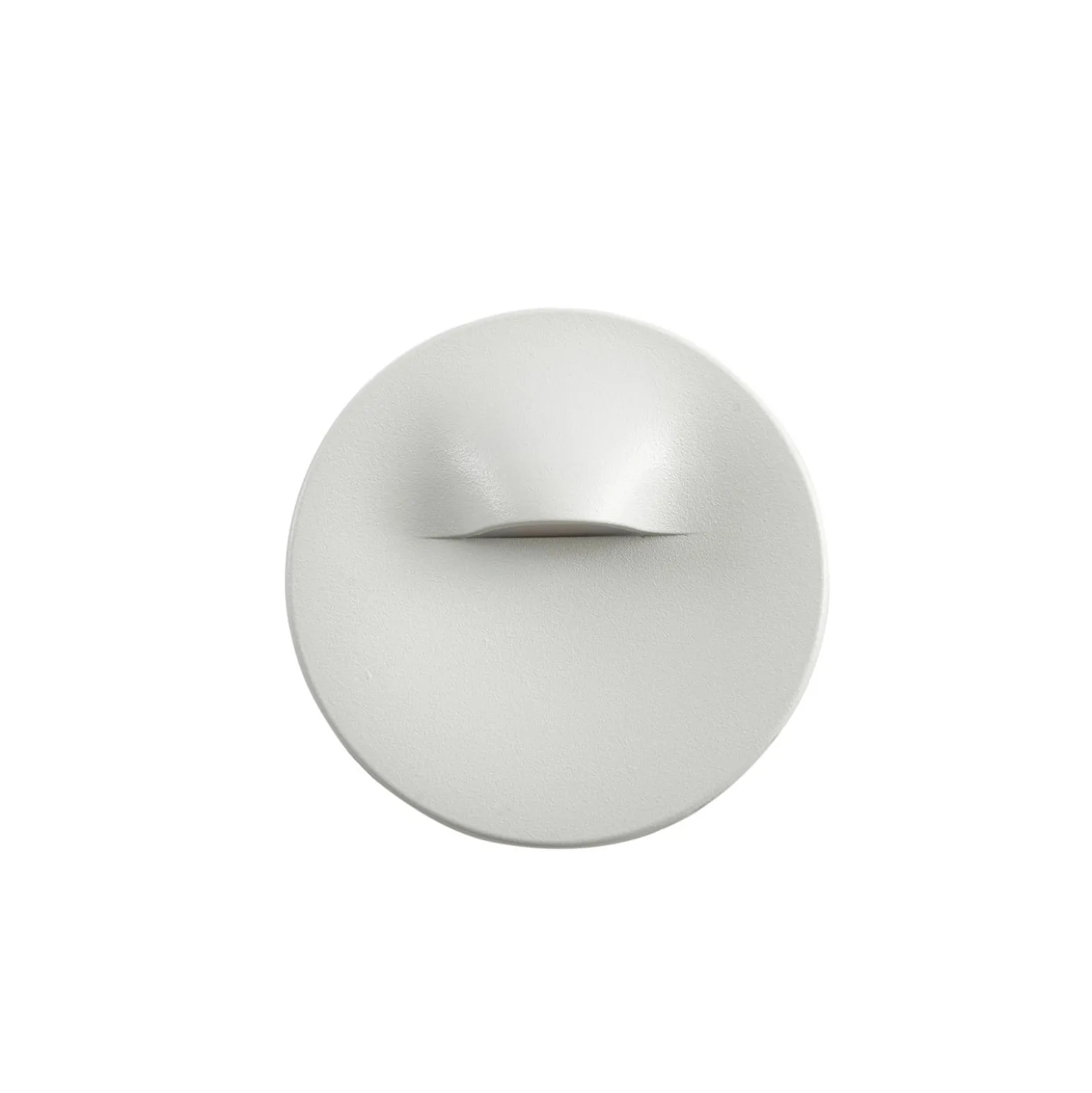 Lindby upotettava LED-seinävalaisin Alune, valkoinen, pyöreä, Ø 8 cm, IP65