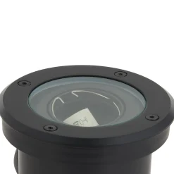 Lindby upotettu lattiavalaisin Cliff, Ø 13 cm, pyöreä, musta