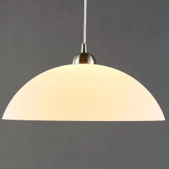 Lindby Valeria-riippuvalaisin, valkoinen, lasi, Ø 40 cm, E27