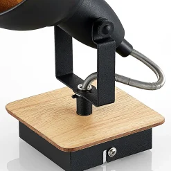 Lindby valonheitin Aylis, korkeus 14 cm, musta, puu, E14
