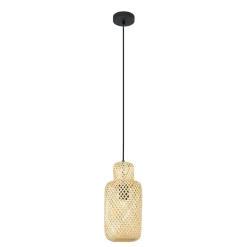 Lindby Venora-riippuvalaisin, Ø 15 cm, bambu, E27