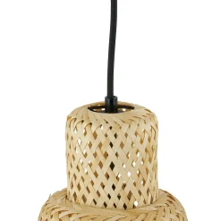 Lindby Venora riipusvalaisin, pitkänomainen, 3-valo, 15 cm, bambu