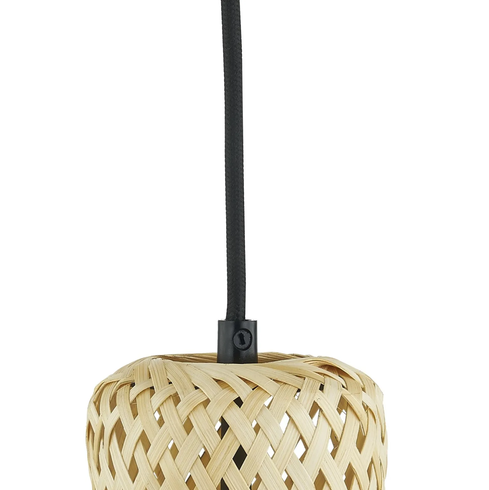 Lindby Venora riipusvalaisin, pyöreä, 3-valo, Ø 15 cm, bambu