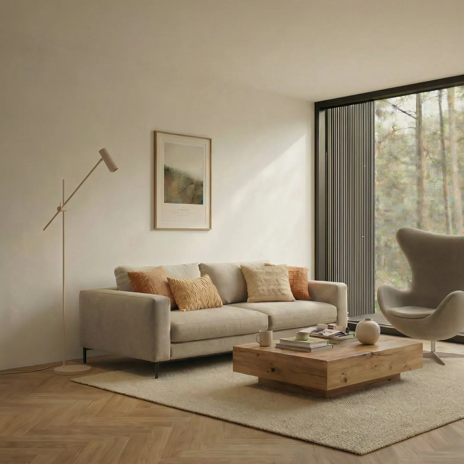 Lindby Vilo -lattiavalaisin, beige, 153 cm, GU10, kääntyvä
