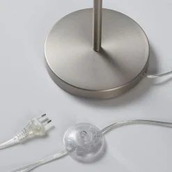 Lindby Vinsta lattiavalaisin, korkeus 153 cm, valkoinen, lasi, metallia