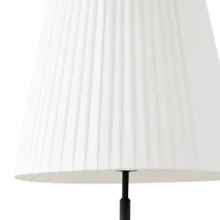 Lindby Virelle lattiavalaisin, musta/valkoinen, tekstiili, korkeus 170 cm