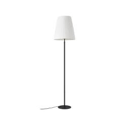 Lindby Virelle lattiavalaisin, musta/valkoinen, tekstiili, korkeus 170 cm