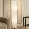 Lindby Virelle lattiavalaisin, valkoinen, tekstiili, korkeus 117 cm, E27