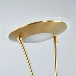 Lindby ylöspäin suunnattu LED-valaisin Eda, korkeus 180 cm, messinki,