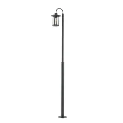 Lindby Zayn -ulkovalaisin, musta, 1-lamppuinen, korkeus 220 cm, IP65