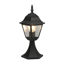Livenza jalkalamppu, musta, korkeus 39 cm, alumiini, IP44