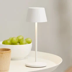 LOOM DESIGN LED-akkukäyttöinen pöytävalaisin Modi Micro, IP65, valkoinen