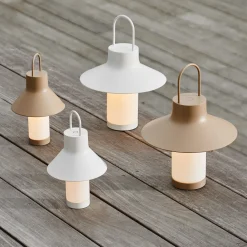 LOOM DESIGN LED-akkukäyttöinen pöytävalaisin Shadow Small, valkoinen, IP65