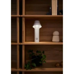 LOOM DESIGN LED-akkukäyttöinen pöytävalaisin Willow, valkoinen, alumiini, IP54