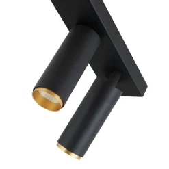 LOOM DESIGN LED-kattokohdevalo X-Beam, 2-lamppuinen, musta