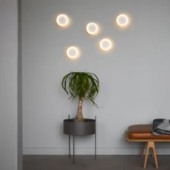 LOOM DESIGN LED-kattovalaisin Cookie, valkoinen alumiini Ø 15 cm