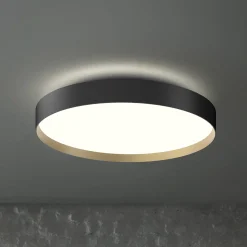 LOOM DESIGN LED-kattovalaisin Lucia musta/kullanvärinen Ø 60 cm