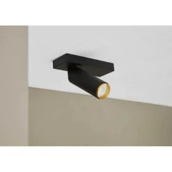 LOOM DESIGN LED-kattovalaisin X-Beam, 1-lamppuinen, musta/kultainen
