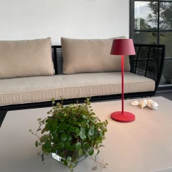 LOOM DESIGN LED ladattava terassivalaisin Modi rubiininpunainen 36 cm CCT