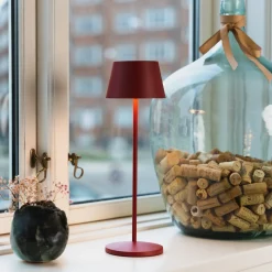 LOOM DESIGN LED ladattava terassivalaisin Modi rubiininpunainen 36 cm CCT