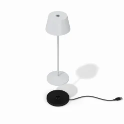 LOOM DESIGN LED ladattava terassivalo Modi, valkoinen 36 cm CCT
