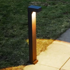 LOOM DESIGN LED-pylväsvalaisin Arn, corten-teräs, korkeus 70 cm, alumiini