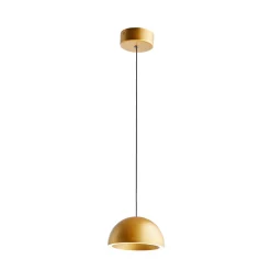 LOOM DESIGN LED-riippuvalaisin Curve, kullansävyinen alumiini, Ø 14 cm