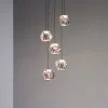 LOOM DESIGN LED-riippuvalaisin Ice Ball, kromi/kirkas, 5-valo, 5 valoa