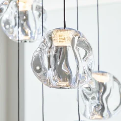LOOM DESIGN LED-riippuvalaisin Ice Ball, kromi/kirkas 10-valo 10 valoa