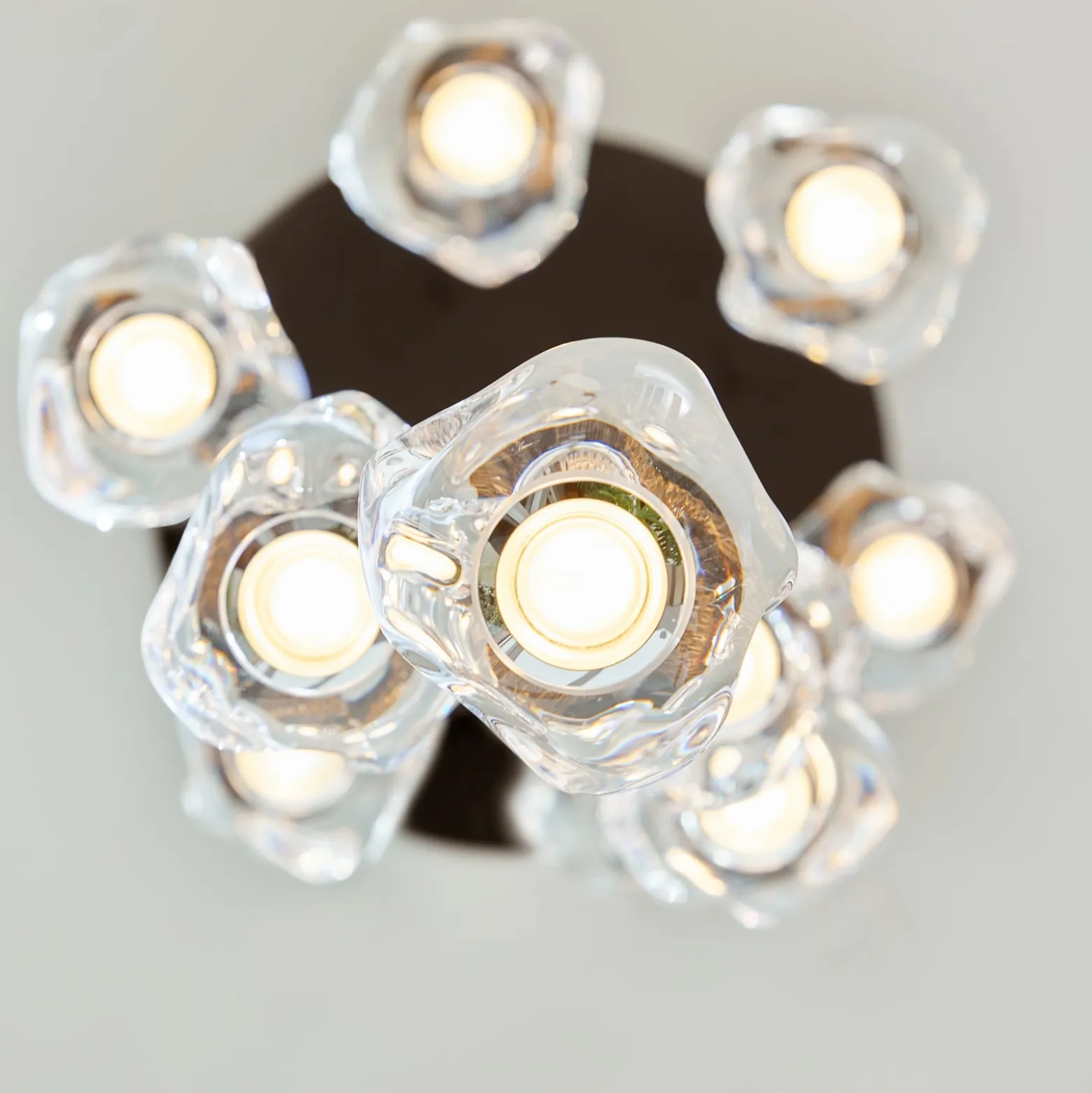 LOOM DESIGN LED-riippuvalaisin Ice Ball, kromi/kirkas 10-valo 10 valoa