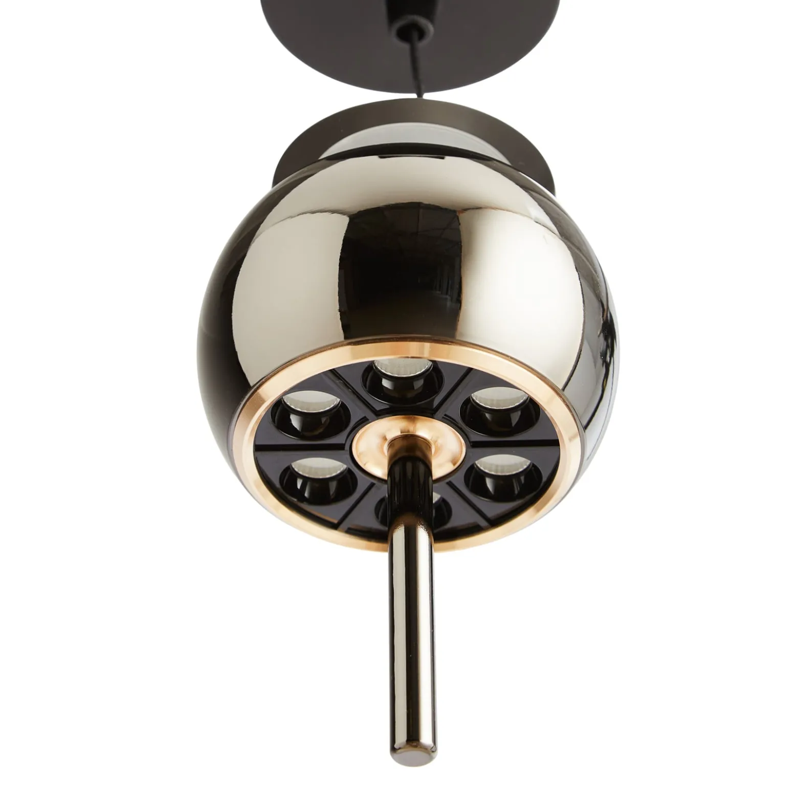 LOOM DESIGN LED-riippuvalaisin Parachute, musta Ø 9,6 cm alumiini