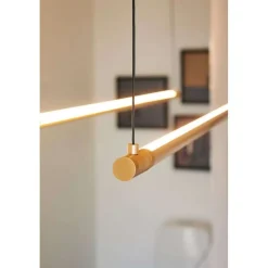 LOOM DESIGN LED-riippuvalaisin Straw 200, kulta, alumiini