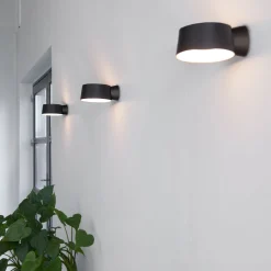 LOOM DESIGN LED-seinävalaisin Cookie musta alumiini Ø 15 cm