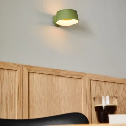 LOOM DESIGN LED-seinävalaisin Cookie, vihreä, alumiini, Ø 15 cm