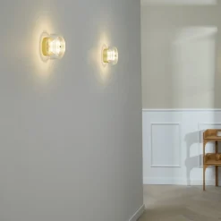 LOOM DESIGN LED-seinävalaisin Glow kultainen/kirkas Ø 16 cm akryyli