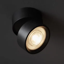 LOOM DESIGN Ray LED kattospotti Ø9.3cm 13W musta