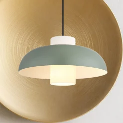 Lowe-riippuvalo, matta vihreä, Ø 38 cm, metallia