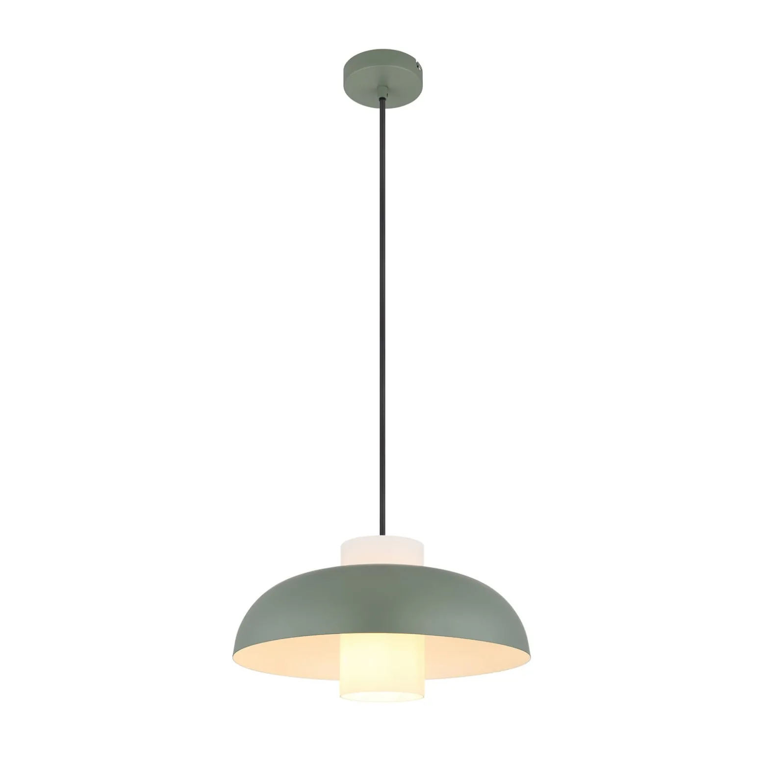 Lowe-riippuvalo, matta vihreä, Ø 38 cm, metallia