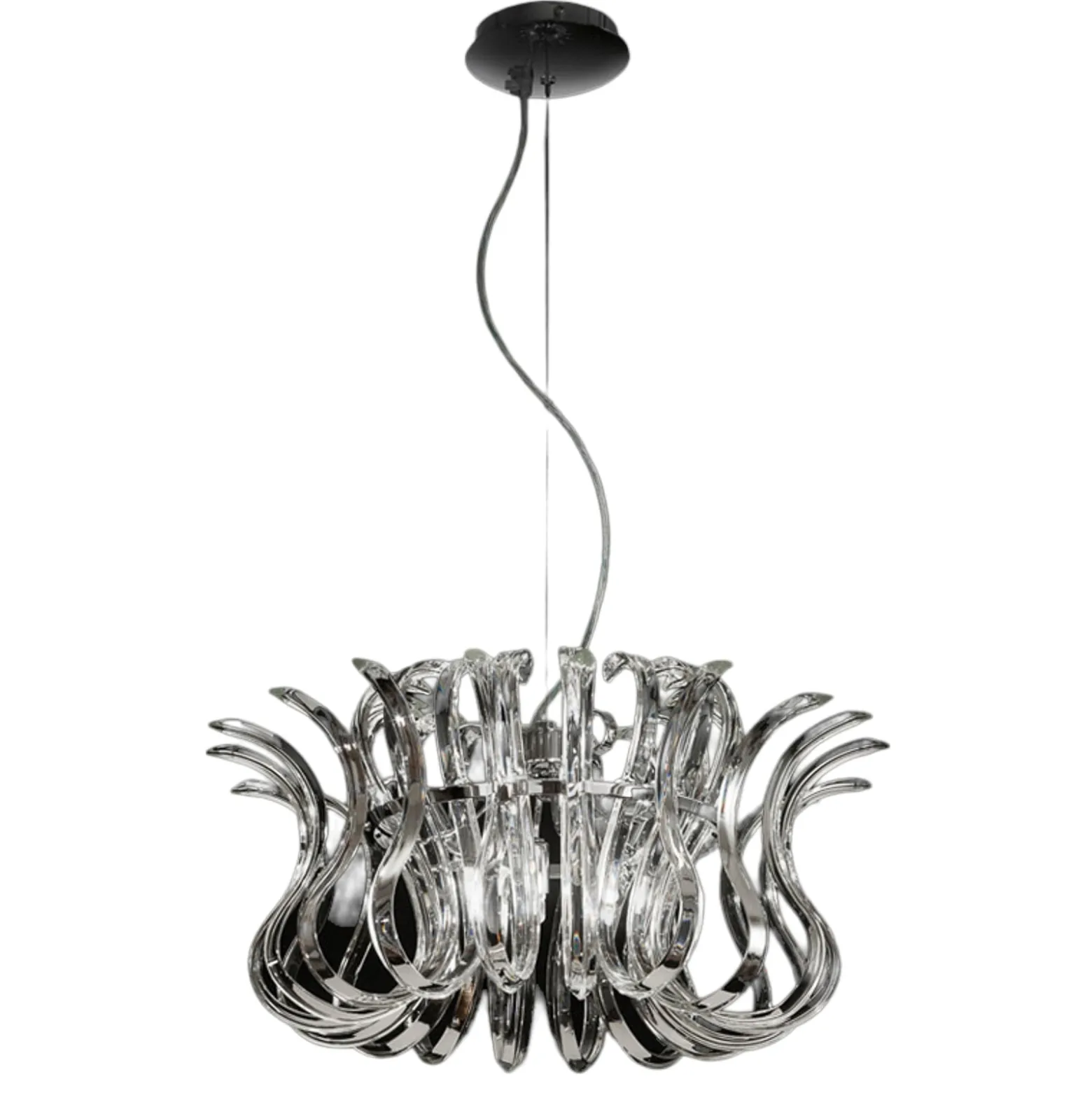 Läpimitta 50 cm - lasiriippuvalaisin Wave