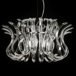 Läpimitta 50 cm - lasiriippuvalaisin Wave