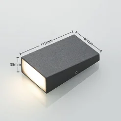 Lucande Adarey -LED-ulkoseinävalaisin, IP54