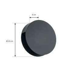 Lucande Advero LED-ulkoseinälamppu, antrasiitti, talonumero CCT