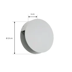 Lucande Advero LED-ulkoseinälamppu, vaaleanharmaa, talonumero, CCT