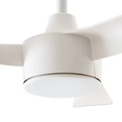 Lucande Airona LED-kattotuuletin, valkoinen, tasavirtakäyttöinen, hiljainen,