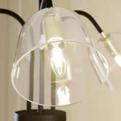 Lucande Anjita -riippuvalo, lasivarjostin, 3-lamp.