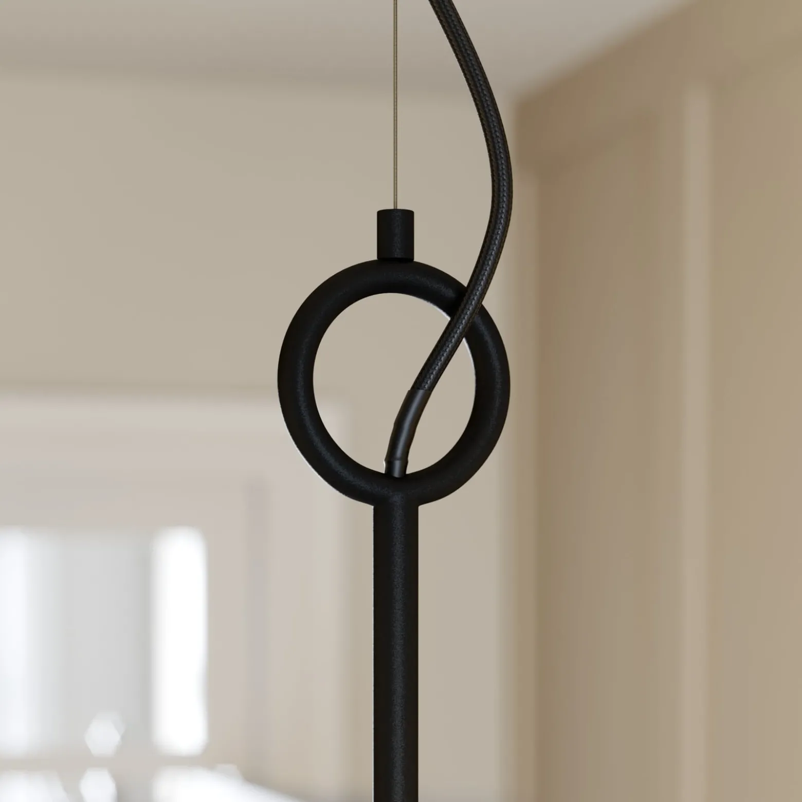 Lucande Anjita -riippuvalo, lasivarjostin, 3-lamp.