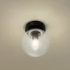 Lucande Badolo kattovalaisin, musta, lasia, Ø 15 cm, IP44