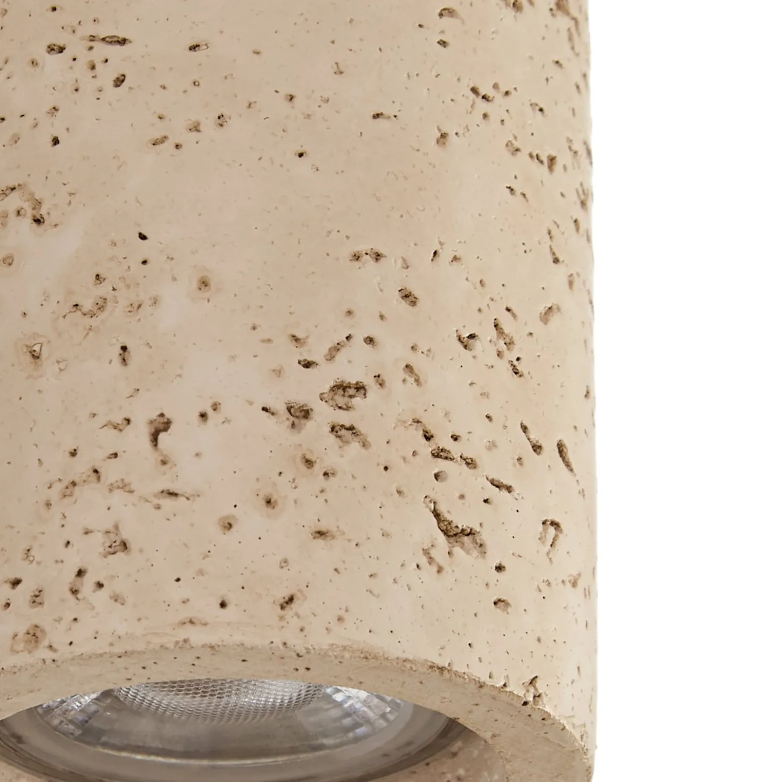Lucande Carlotta -seinäkohdevalaisin, halkaisija 10 cm, beige, betoni, GU10