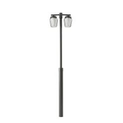 Lucande Chandan -ulkovalaisin, korkeus 215 cm, antrasiitti, 2-lamppuinen