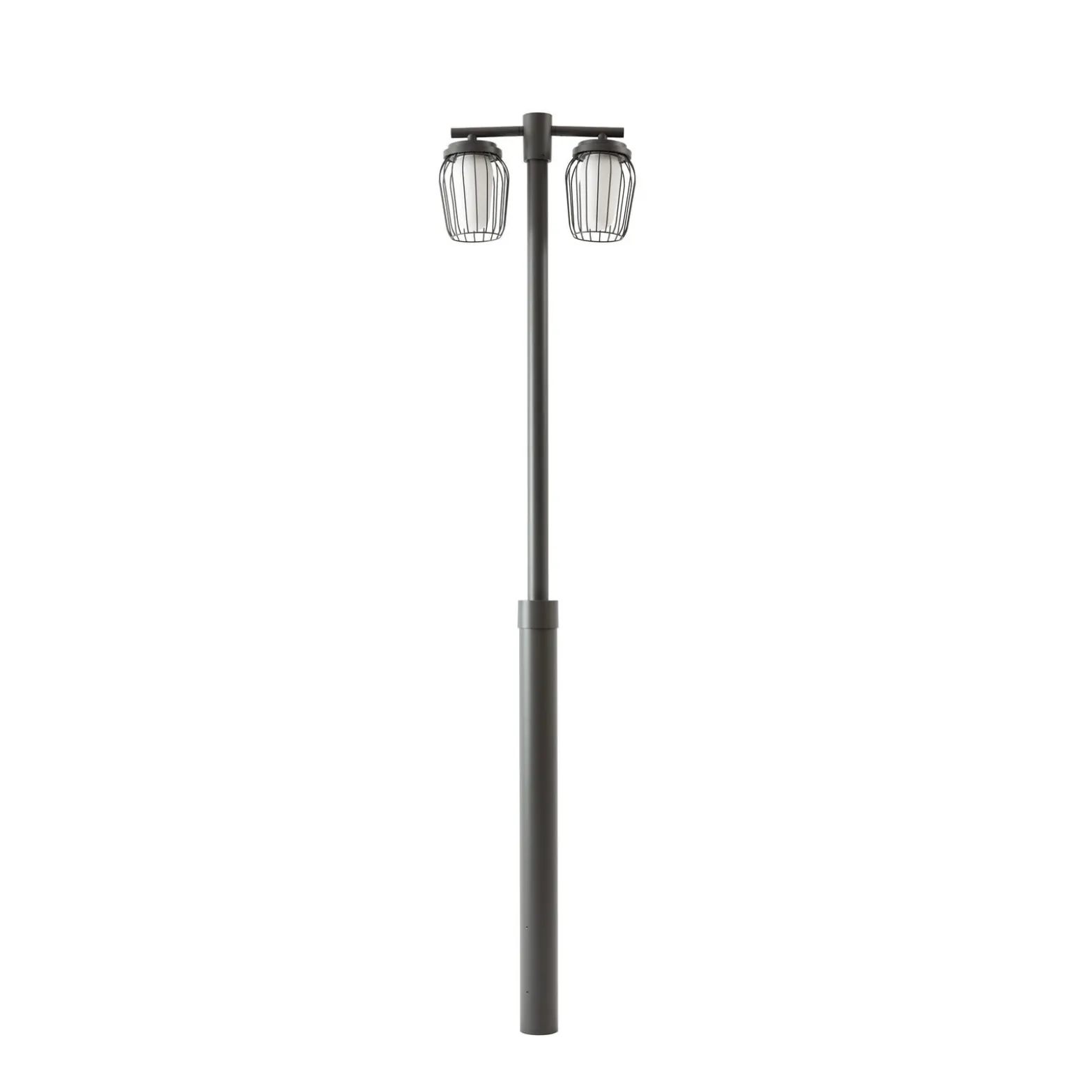 Lucande Chandan -ulkovalaisin, korkeus 215 cm, antrasiitti, 2-lamppuinen